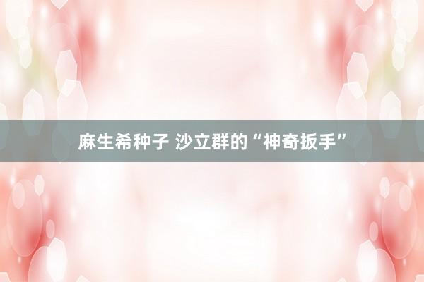 麻生希种子 沙立群的“神奇扳手”