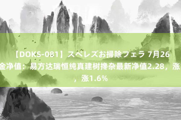 【DOKS-081】スペレズお掃除フェラ 7月26日基金净值：易方达瑞恒纯真建树搀杂最新净值2.28，涨1.6%