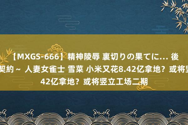 【MXGS-666】精神陵辱 裏切りの果てに… 後編 ～性奴隷契約～ 人妻女雀士 雪菜 小米又花8.42亿拿地？或将竖立工场二期