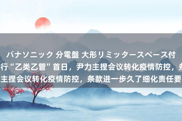 パナソニック 分電盤 大形リミッタースペース付 露出・半埋込両用形 履行“乙类乙管”首日，尹力主捏会议转化疫情防控，条款进一步久了细化责任要领